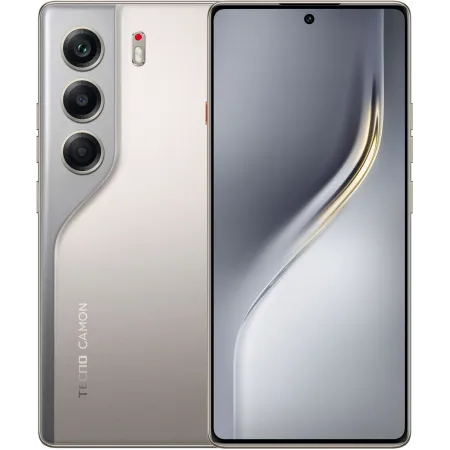 Смартфон Tecno Camon 40 128Gb 8Gb титан моноблок 3G 4G 2Sim 6.78" 1080x2436 Android 15 50Mpix 802.11 a/b/g/n/ac NFC GPS GSM900/1800 GSM1900 Protect FM microSD max1024Gb