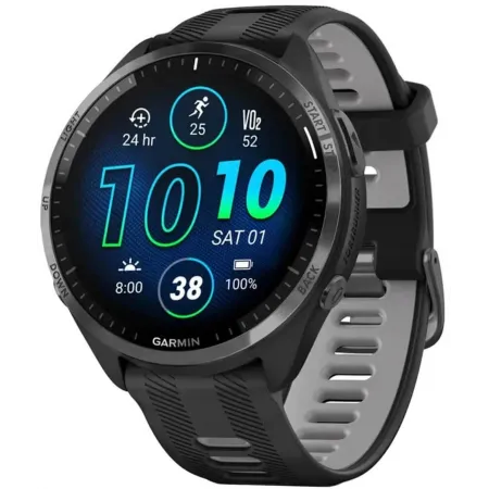 Смарт-часы Garmin Forerunner 965 1.3" AMOLED корп.черный рем.черный/серый (010-02809-10)