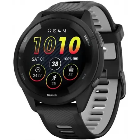 Смарт-часы Garmin Forerunner 265 1.3" AMOLED корп.черный рем.черный (010-02810-10)