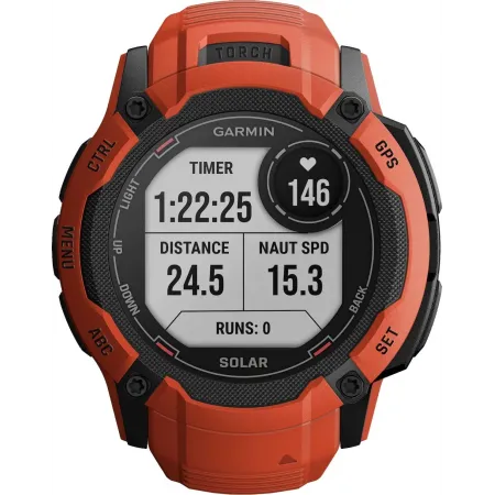 Смарт-часы Garmin Instinct 2X Solar 1.1" LCD корп.красный рем.красный (010-02805-01)