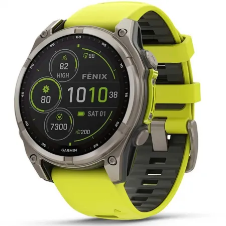 Смарт-часы Garmin Fenix 8 47мм 1.3" AMOLED корп.серебристый рем.желтый (010-02906-21) Смарт-часы Garmin Fenix 8 47мм 1.3" AMOLED корп.серебристый рем.желтый (010-02906-21)