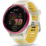 Смарт-часы Garmin Forerunner 570 42мм 1.3" AMOLED корп.белый/розовый рем.белый (010-02970-02)