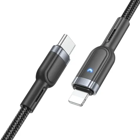Кабель Hoco U117 IP(01467) USB Type-C (m)-Lightning (m) 1.2м черный Кабель Hoco U117 IP(01467) USB Type-C (m)-Lightning (m) 1.2м черный