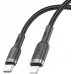 Кабель Hoco U117 IP(01467) USB Type-C (m)-Lightning (m) 1.2м черный Кабель Hoco U117 IP(01467) USB Type-C (m)-Lightning (m) 1.2м черный