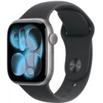 Смарт-часы Apple Watch Series 11 A3331 42мм OLED корп.серый космос Sport Band рем.черный разм.брасл.:M/L (MEQX4AM/A)