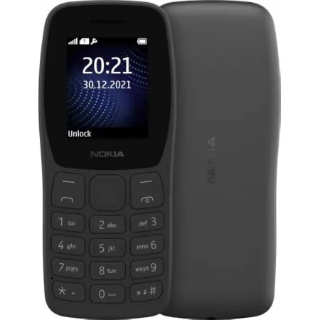 Мобильный телефон Nokia 105 DS TA-1459 темно-серый моноблок 2Sim 1.77" 120x160 Series 30+ GSM900/1800 Protect