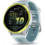 Смарт-часы Garmin Forerunner 570 47мм 1.4" AMOLED корп.золото белое рем.бирюзовый разм.брасл.:135-205мм (010-02971-01)