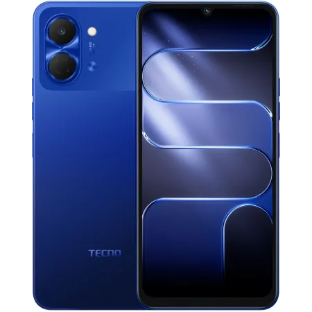 Смартфон Tecno Spark Go 3 64Gb 4Gb синий моноблок 3G 4G 2Sim 6.75" 720x1600 Android 15 13Mpix 802.11 a/b/g/n/ac NFC GPS GSM900/1800 Protect microSD max1024Gb