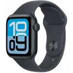 Смарт-часы Apple Watch SE 3 2025 A3325 44мм OLED корп.темная ночь Sport Band рем.темная ночь разм.брасл.:M/L (MEHQ4HN/A)
