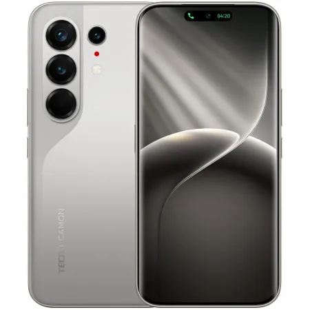 Смартфон Tecno Camon 50 Ultra 5G 256Gb 12Gb титан моноблок 3G 4G 2Sim 6.78" 1208x2644 Android 16 50Mpix 802.11 a/b/g/n/ac/ax NFC GPS GSM900/1800 GSM1900 Protect FM