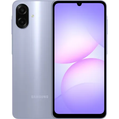Смартфон Samsung SM-A075F Galaxy A07 64Gb 4Gb фиолетовый моноблок 3G 4G 2Sim 6.7" 720x1600 Android 15 50Mpix 802.11 a/b/g/n/ac GPS GSM900/1800 GSM1900 Protect microSD max2048Gb
