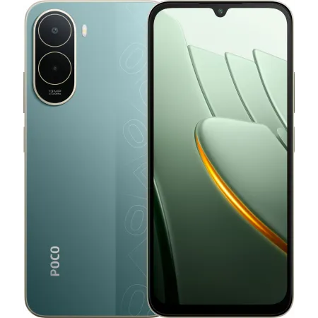 Смартфон Xiaomi Poco C81 Pro 128Gb 4Gb зеленый моноблок 3G 4G 2Sim 6.9" 720x1600 Android 13Mpix 802.11 a/b/g/n/ac NFC GPS GSM1900 microSD max1024Gb