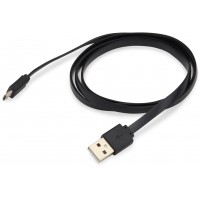 Кабель Buro BHP MICROUSB 1M FLAT USB (m)-micro USB (m) 1м черный плоский