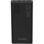 Мобильный аккумулятор Digma DGPF10A 10000mAh QC3.0/PD3.0 22.5W 3A 2xUSB-A/USB-C черный (DGPF10A22PBK)