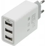 Сетевое зар./устр. Digma DGWC-3U-5A-WG 25W 5A (PD+QC) 3xUSB универсальное белый