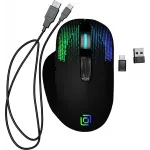 Мышь Оклик 636LWC черный оптическая 1600dpi беспров. USB/USB-C для ноутбука 6but (1158065)