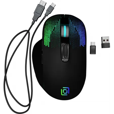 Мышь Оклик 636LWC черный оптическая 1600dpi беспров. USB/USB-C для ноутбука 6but (1158065)