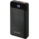 Мобильный аккумулятор Digma DG-20000-PL 20000mAh QC3.0/PD3.0 18W 3A 2xUSB-A/USB-C черный (DG-20000-PL-BK)