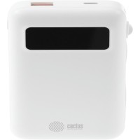 Мобильный аккумулятор Cactus CS-PBFSNT-10000 10000mAh 3A USB-A/USB-C белый Мобильный аккумулятор Cactus CS-PBFSNT-10000 10000mAh 3A USB-A/USB-C белый