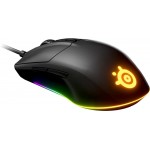 Мышь Steelseries Rival 3 черный оптическая 8500dpi USB 6but (62513)