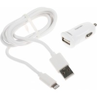 Автомобильное зар./устр. Hama H-183266 2.4A USB для Apple белый (00183266)