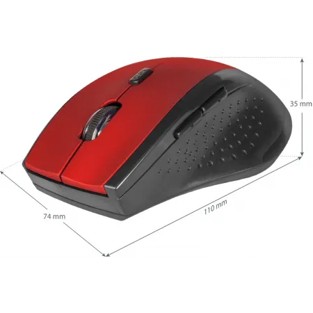 Мышь Defender Accura MM-365 красный оптическая 1600dpi беспров. USB 5but (52367)