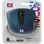Мышь Defender MM-605 синий оптическая 1200dpi беспров. USB 3but (52606)