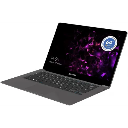 Ноутбук Digma EVE 14 C414 Celeron N4020 4Gb eMMC64Gb Intel UHD Graphics 600 14.1" IPS FHD (1920x1080) Windows 10 Home Single Language 64 dk.grey WiFi BT Cam 5000mAh (ES4060EW)
