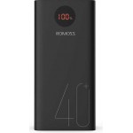 Мобильный аккумулятор Romoss PEA40 40000mAh QC3.0 18W 3A 2xUSB-A/USB-C черный