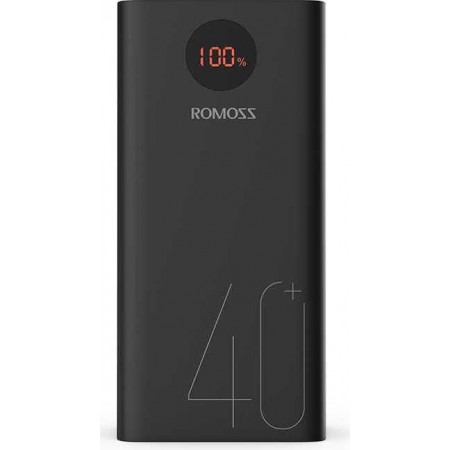 Мобильный аккумулятор Romoss PEA40 40000mAh QC3.0 18W 3A 2xUSB-A/USB-C черный