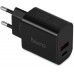 Сетевое зар./устр. Buro BUWD1 18W 3A (PD+QC) USB-C/USB-A универсальное черный (BUWD18P110BK)