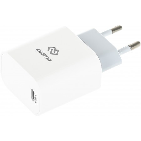 Сетевое зар./устр. Digma DGW2C 20W 3A (PD) USB-C универсальное белый (DGW2C0F010WH)