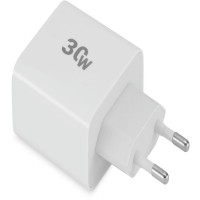 Сетевое зар./устр. Digma DGW3D 30W 3A (PD+QC) USB-C/USB-A универсальное белый (DGW3D0F110WH)