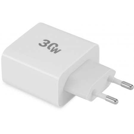 Сетевое зар./устр. Digma DGW3D 30W 3A (PD+QC) USB-C/USB-A универсальное белый (DGW3D0F110WH)