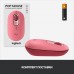 Мышь Logitech POP Mouse with emoji розовый/красный оптическая 4000dpi беспров. BT/Radio USB 4but (910-006548)