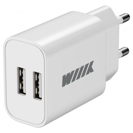 Сетевое зар./устр. Wiiix UNN-1-2-01 2.4A 2xUSB универсальное белый