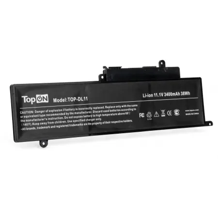 Батарея для ноутбука TopON TOP-DL11 11.1V 3400mAh литиево-полимерная Батарея для ноутбука TopON TOP-DL11 11.1V 3400mAh литиево-полимерная