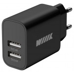 Сетевое зар./устр. Wiiix UNN-1-2-04-B 2.4A 2xUSB универсальное черный