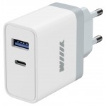 Сетевое зар./устр. Wiiix UNN-4-2-01-QC 3A+2.4A (PD+QC) USB-C/USB-A универсальное белый