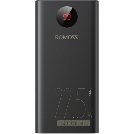 Мобильный аккумулятор Romoss PEA40PF 40000mAh QC3.0 22.5W 5A 2xUSB-A/USB-C черный (6973693499151)