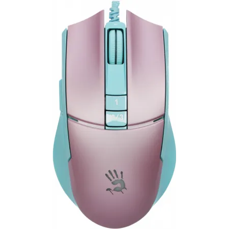 Мышь A4Tech Bloody L65 Max розовый/голубой оптическая 12000dpi USB 6but (L65 MAX/SKY PINK)