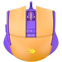 Мышь A4Tech Bloody L65 Max желтый/фиолетовый оптическая 12000dpi USB 6but (L65 MAX/ROYAL VIOLET)