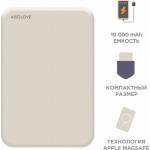 Мобильный аккумулятор Solove W12 5000mAh QC3.0/PD3.0 20W 3A USB-C беспров.зар. бежевый (W12 BEIGE RUS)