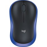 Мышь Logitech M185 черный/синий оптическая 1000dpi беспров. USB1.1 для ноутбука 2but (910-002236)