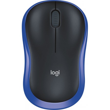 Мышь Logitech M185 черный/синий оптическая 1000dpi беспров. USB1.1 для ноутбука 2but (910-002236)