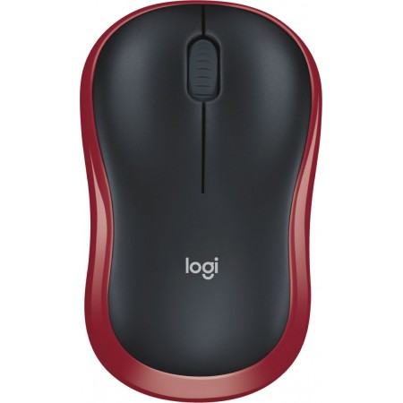 Мышь Logitech M185 черный/красный оптическая 1000dpi беспров. USB1.1 для ноутбука 2but (910-002237)