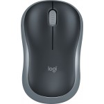 Мышь Logitech M185 черный/серый оптическая 1000dpi беспров. USB1.1 для ноутбука 2but (910-002235)