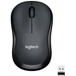 Мышь Logitech Silent M220 темно-серый/черный оптическая 1000dpi silent беспров. USB для ноутбука 2but (910-004878)