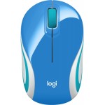 Мышь Logitech M187 голубой/белый/мятный оптическая 1000dpi беспров. USB для ноутбука 2but (910-002733)