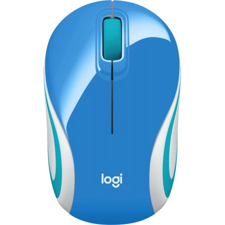 Мышь Logitech M187 голубой/белый/мятный оптическая 1000dpi беспров. USB для ноутбука 2but (910-002733)